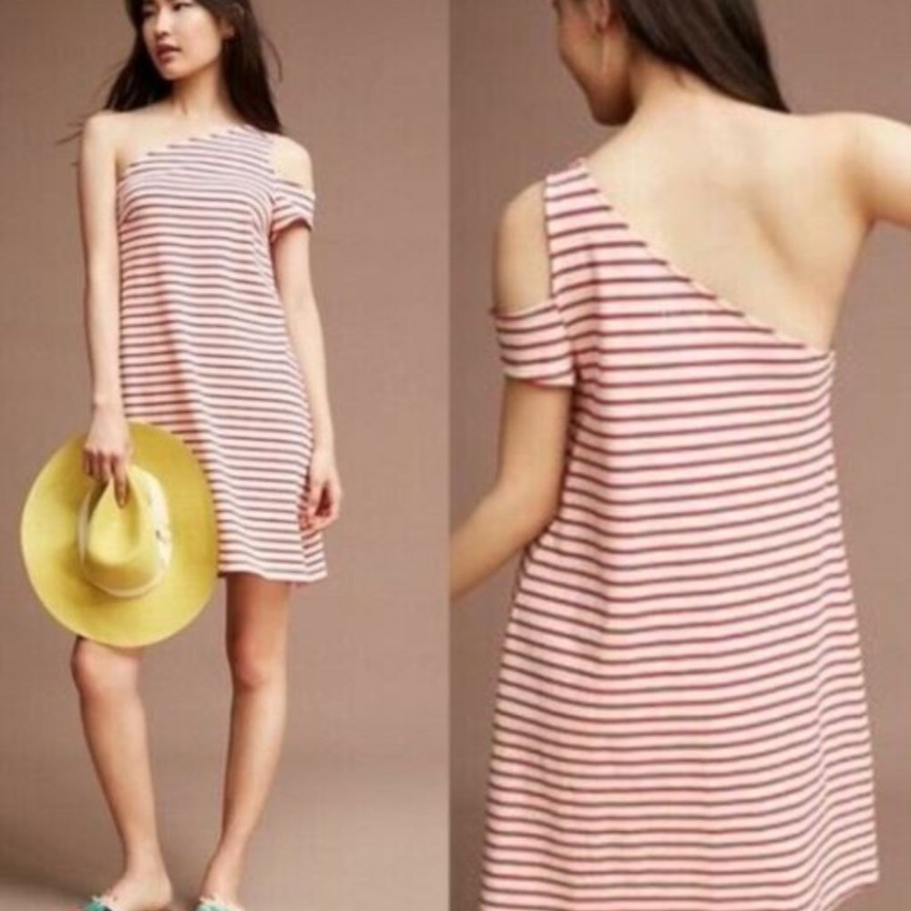 Anthropologie Maeve Marketa One Shoulder Dress